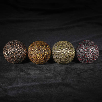 Spherical Pterodactyl 50 mm Blood D100 Metal DND Dice