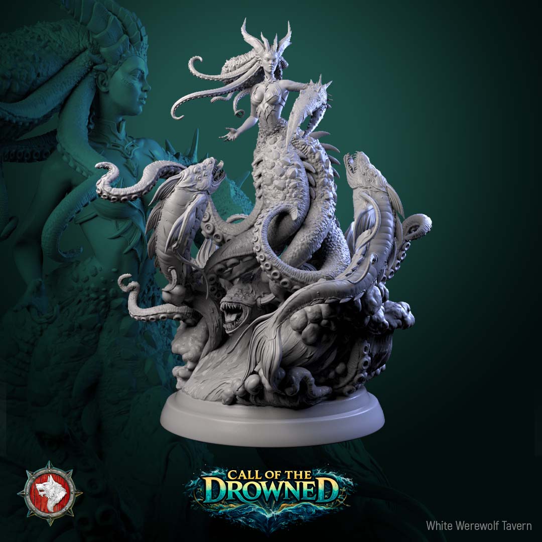 The Drowned Mother – Call of the Drowned – 32mm, 75mm Resin Miniature & Bust
