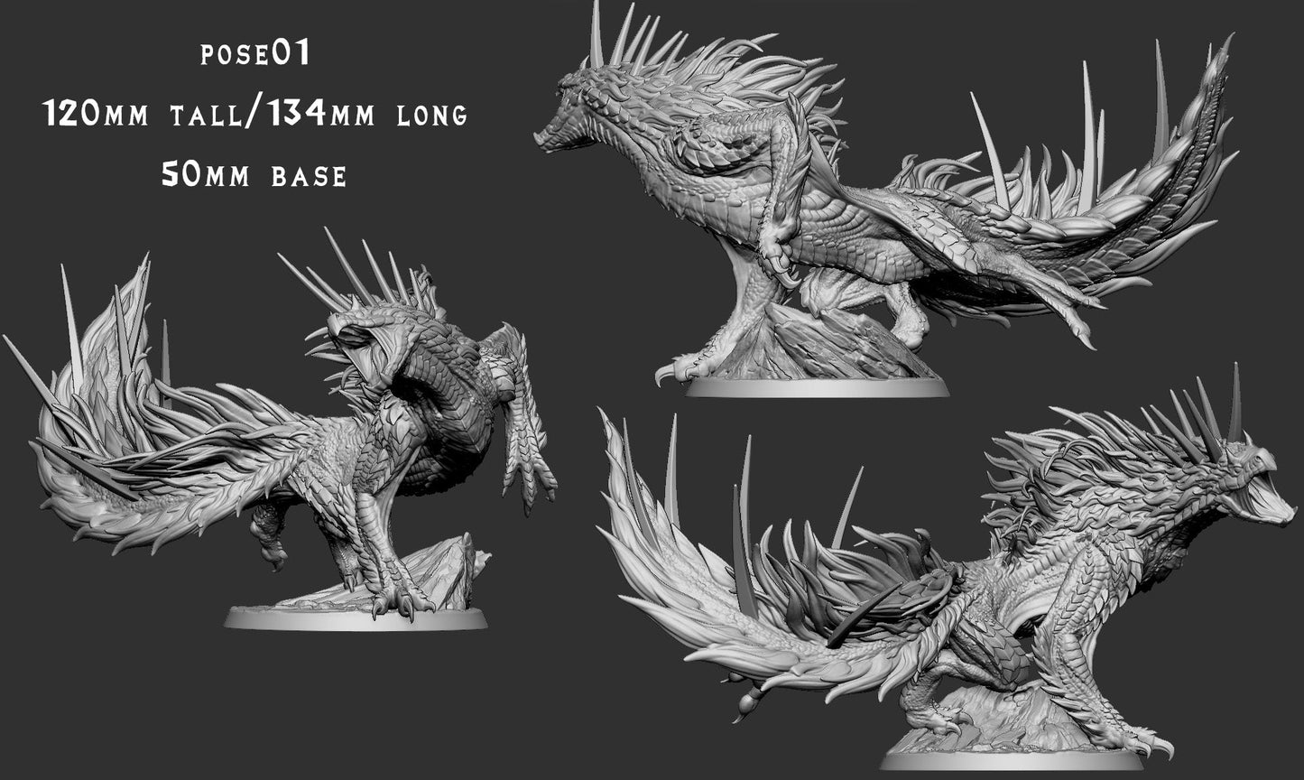 Todach – Odogaron-Inspired Fanged Wyvern – Monster Madness Vol. 1 Miniature