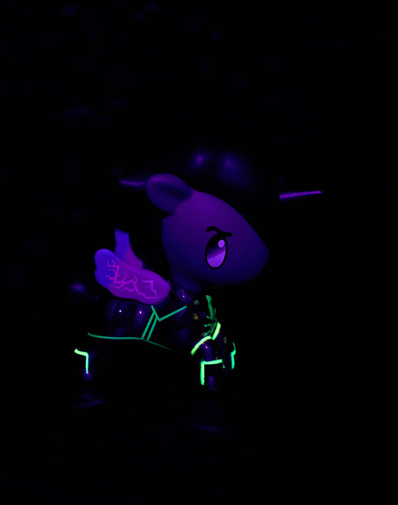 tokidoki x ARCANE Unicorno Black Light Chrome Blind Box – League of Legends Collab Mystery Figure