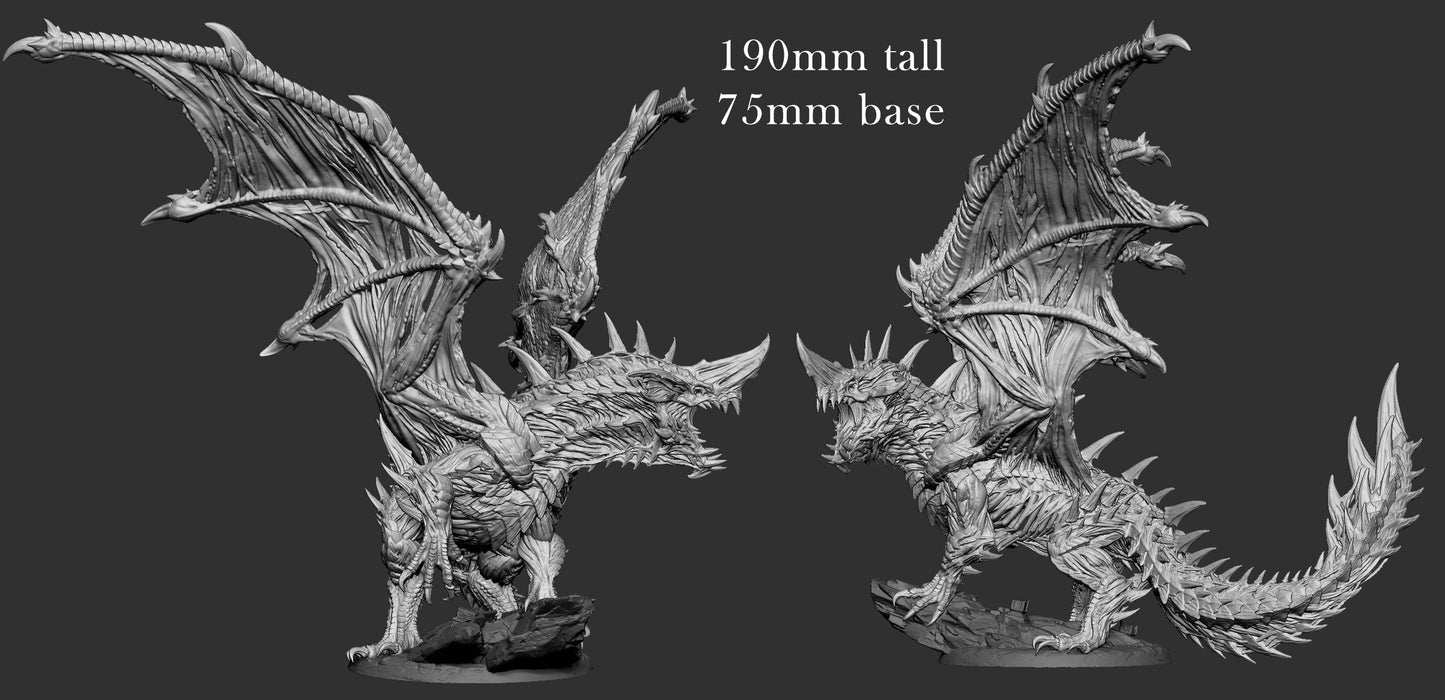 Undead Blue Dragon – Skeletal Dracolich Miniature