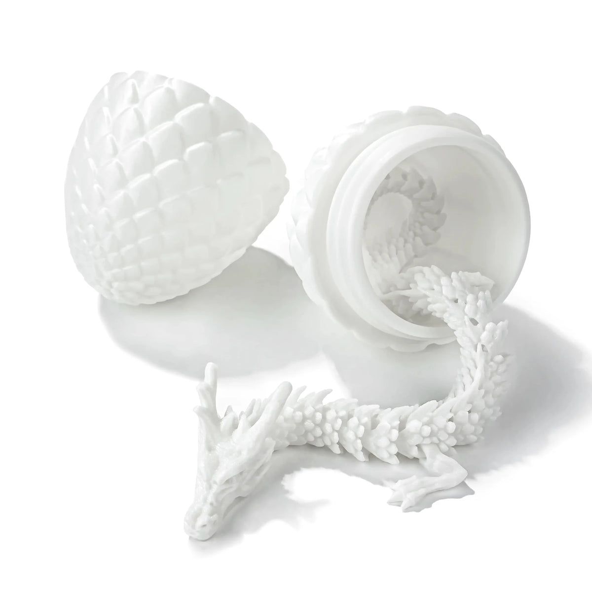 Unique 3D Printed Dragon Egg Acrylic Dice Set - DND Desktop Essentials