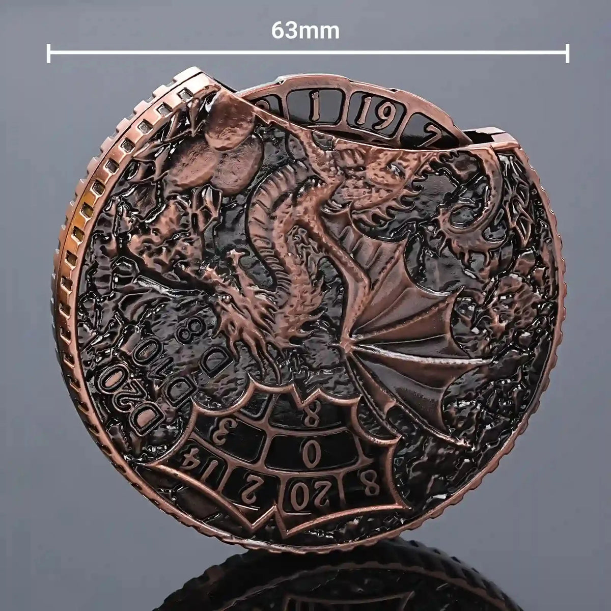 Unique dice spinner DND Death theme metal dice
