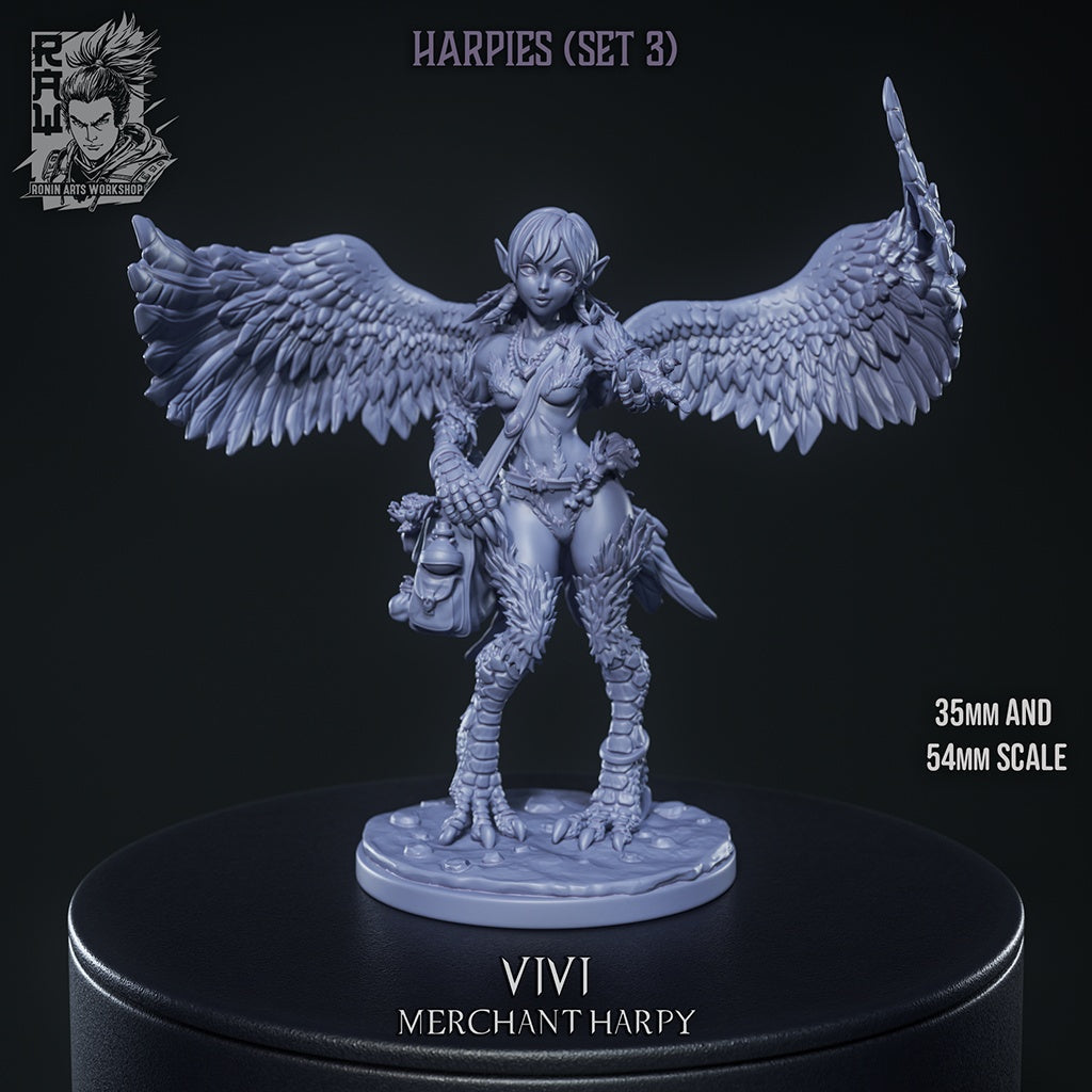 Vivi – Harpy Merchant – Winged Fey Creature – Miniature