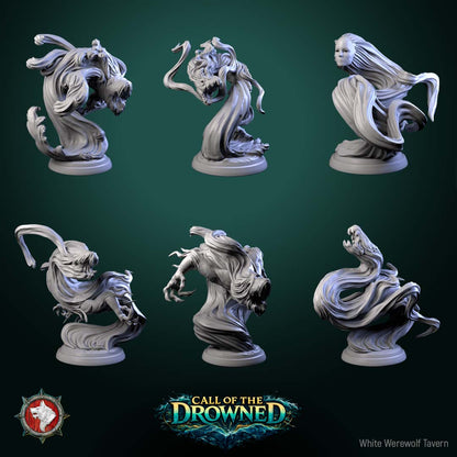 Water Elementals – Call of the Drowned – 32mm Resin Miniature Set