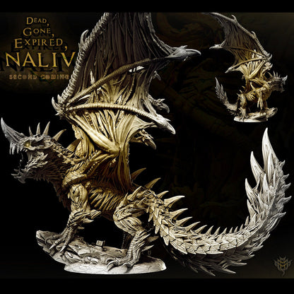 Undead Blue Dragon – Skeletal Dracolich Miniature